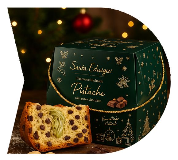A Santa Edwiges é mais do que um panetone, a Santa Edwiges é o sabor da união e da celebração em família.